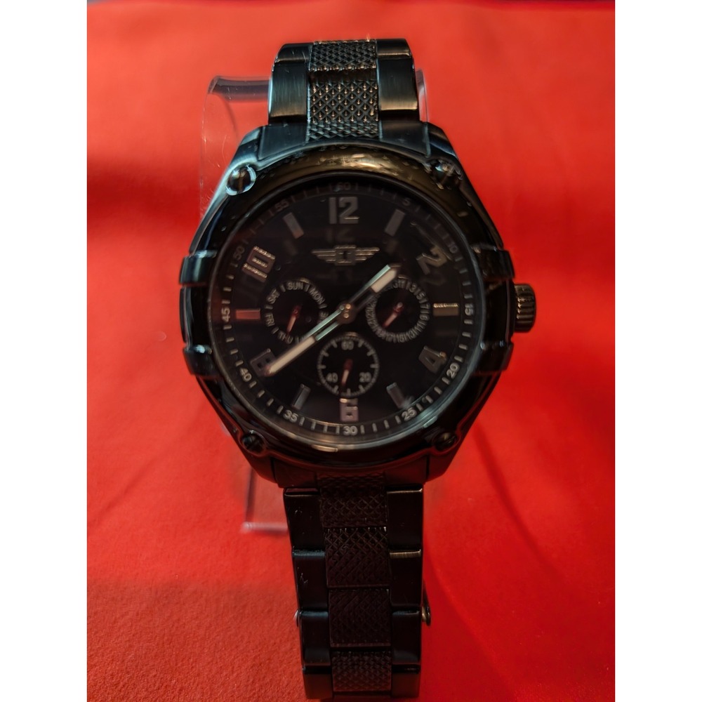 Invicta Men's Multi-Function Black Ion-Plated Sta… - image 1